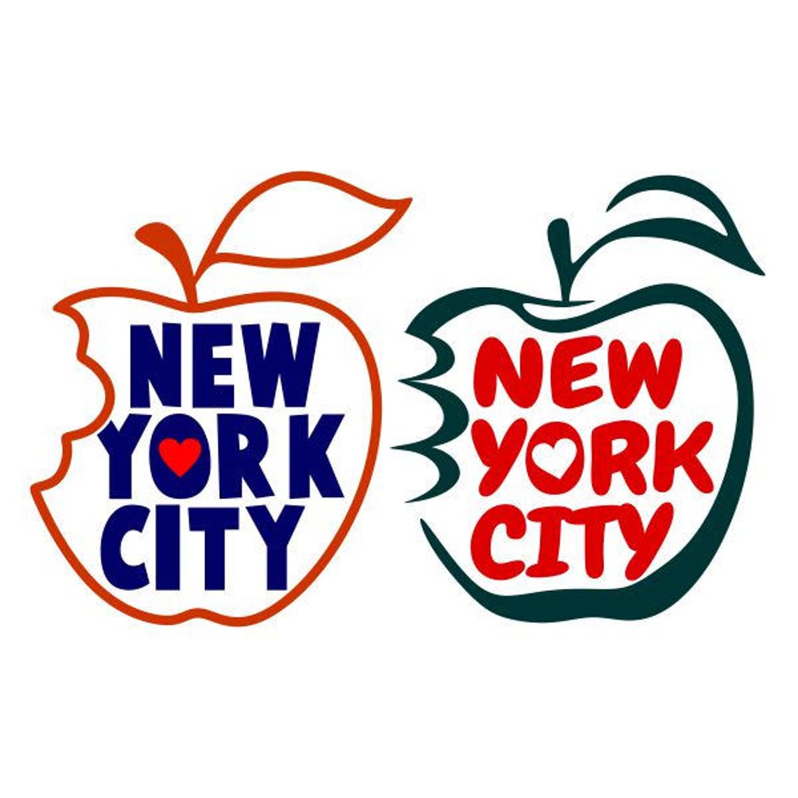 Nyc New York City Apple Cuttable Design SVG PNG DXF & Eps - Etsy