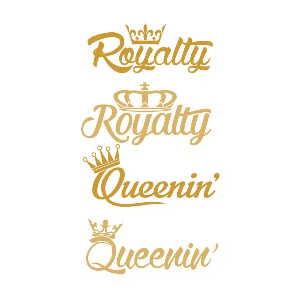 Queenin Royalty Queen King Princess Wedding Bride Cuttable Design SVG PNG DXF & eps Designs Cameo File Silhouette