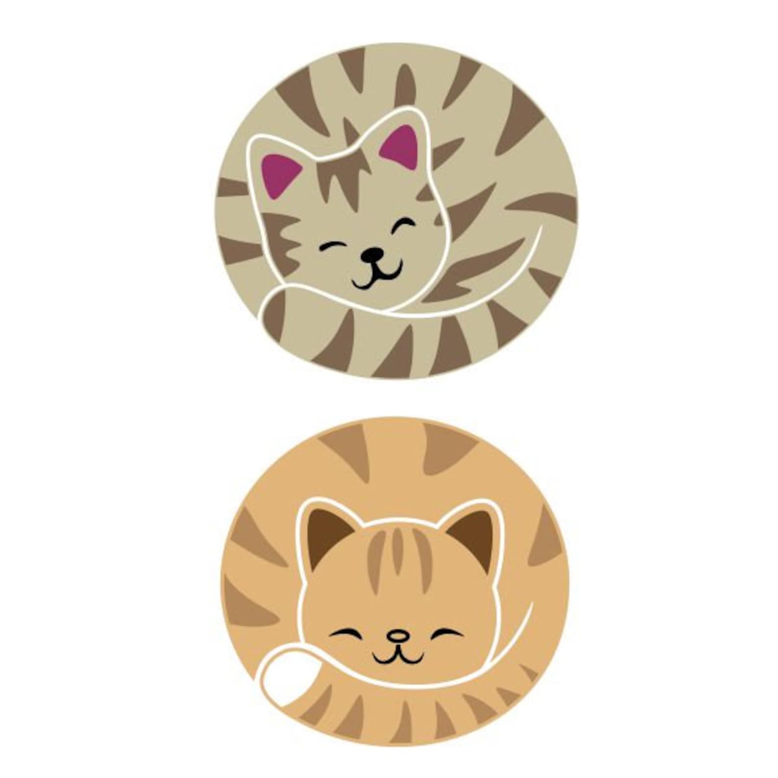 Cat Circle Cuttable Design SVG PNG DXF & Eps Designs Cameo Etsy