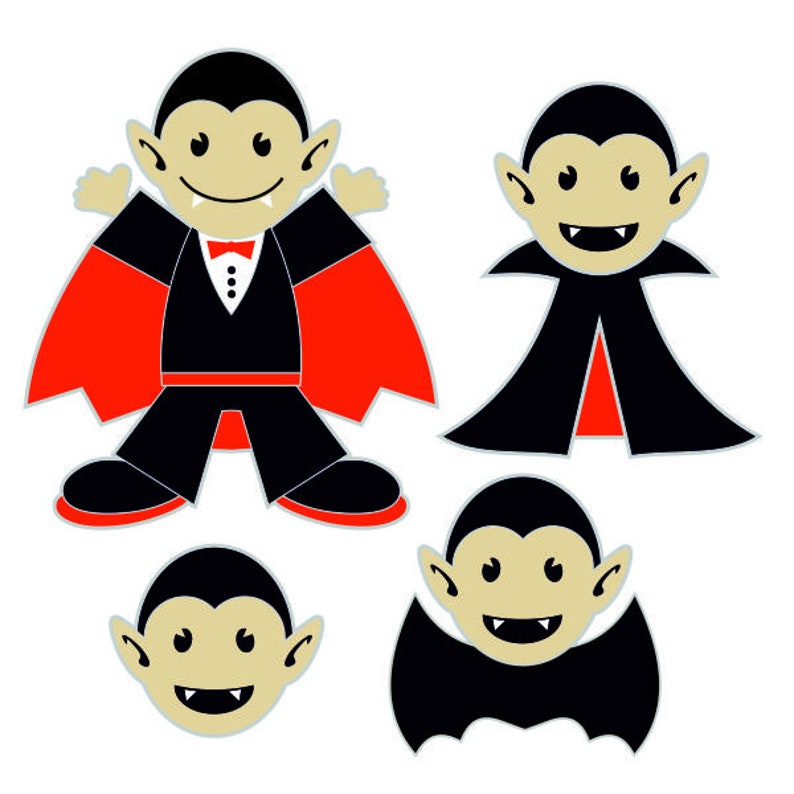 Vampire Halloween Cuttable SVG PNG DXF & Eps Designs Cameo File ...