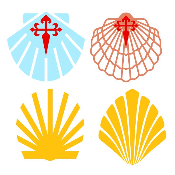 Camino De Santiago Shell Pack Cuttable Design SVG PNG DXF & eps Designs Cameo File Silhouette