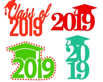 Class of 2019 Graduation School Cuttable Reading Design SVG PNG DXF & eps Designs Cameo File Silhouette