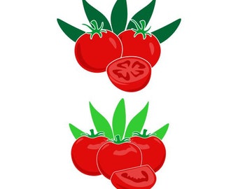 Tomatoes Cuttable Design SVG PNG DXF & eps Designs Cameo File Silhouette