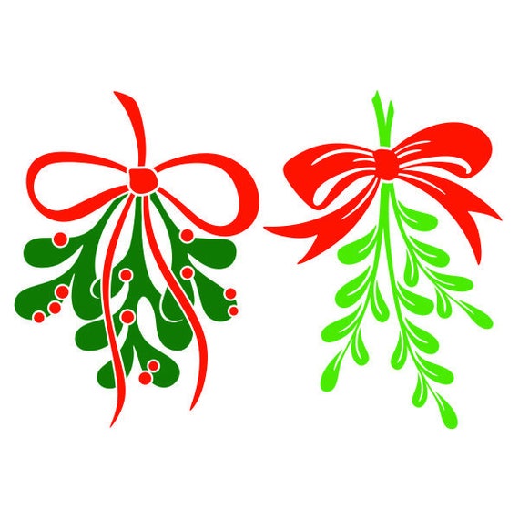 Disegni Di Natale Vischio.Vischio Di Natale Cuttable Design Svg Png Dxf Eps Disegni Etsy