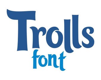 Troll Font Cuttable Design SVG PNG DXF & eps Designs Cameo File Silhouette