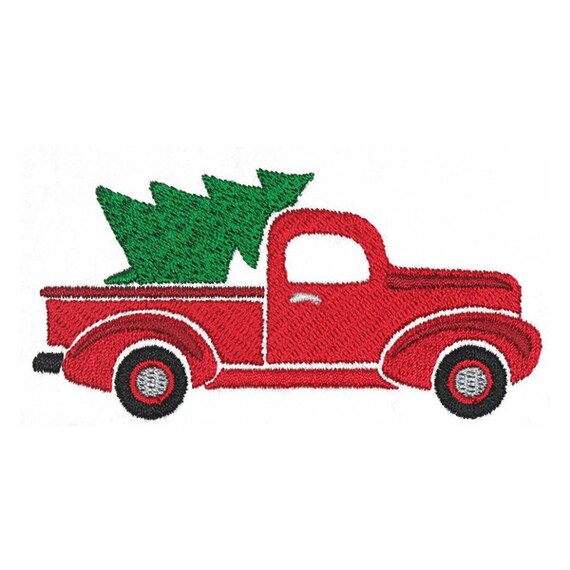 Tree with Truck Machine Embroidery Design