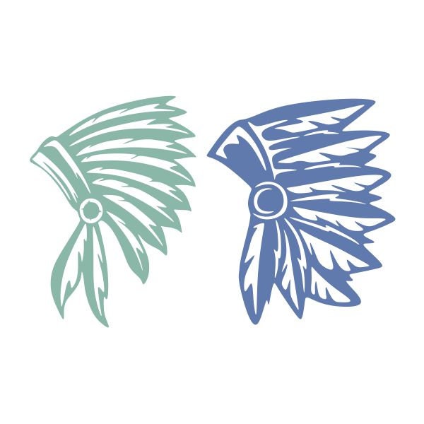 Usa Native Indian headdress feathers Cuttable Design SVG PNG DXF & eps Designs Cameo File Silhouette