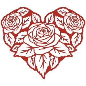 Heart Rose Pack Cuttable Design SVG PNG DXF & Eps Designs - Etsy