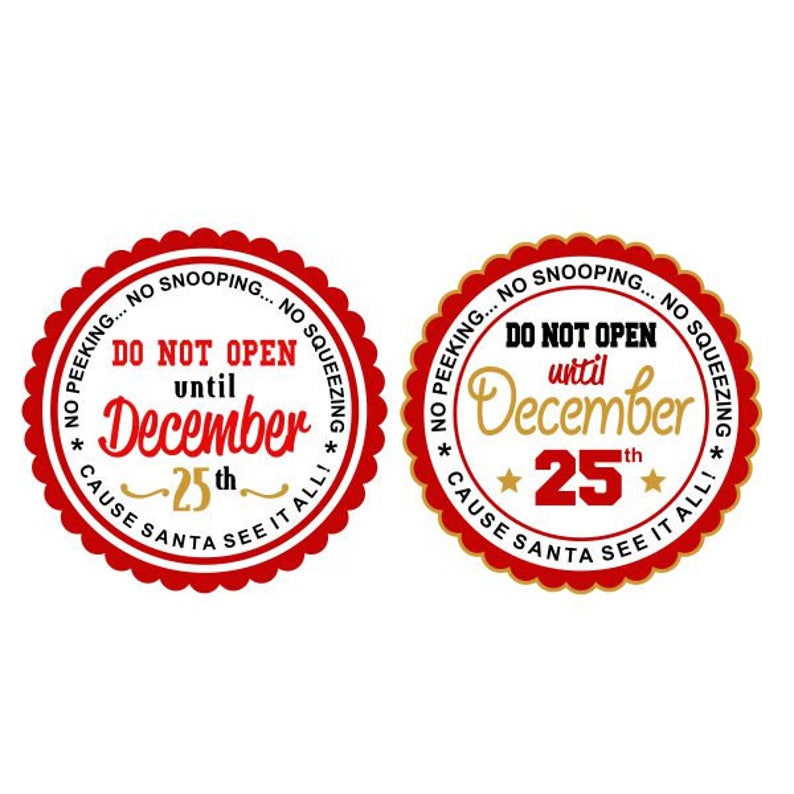 Don't Open Till Christmas Cuttable Design SVG PNG DXF &amp; | Etsy
