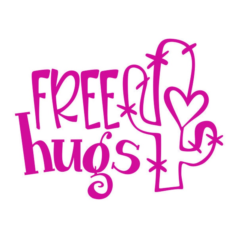 Download Free Hugs Cactus Funny Valentines day Cuttable Design SVG ...