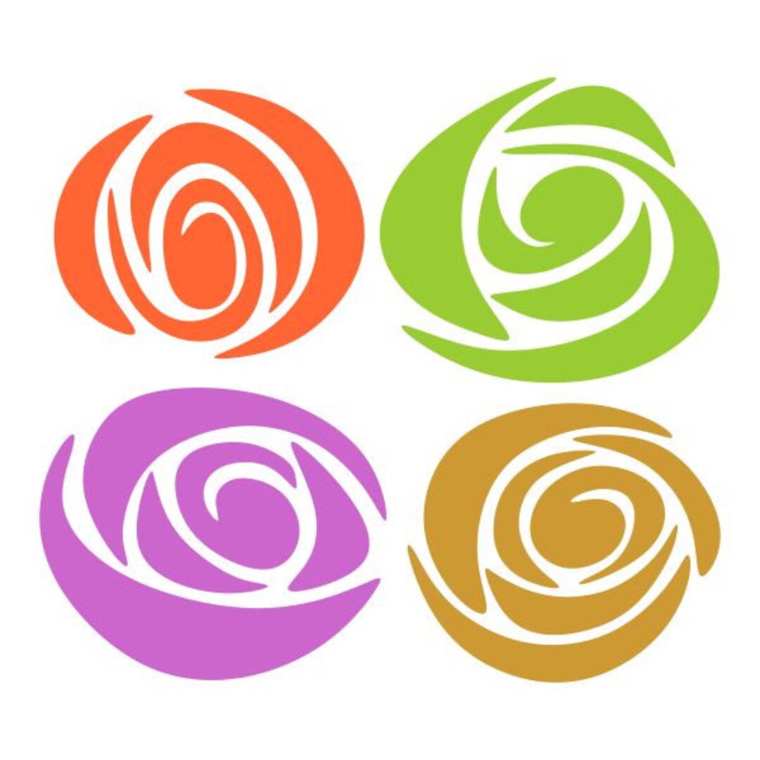 Rose Flowers Flora Cuttable Design Pack SVG PNG DXF & Eps Designs Cameo ...