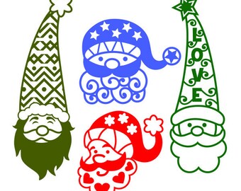 Santa Clause Whimsical Christmas Cuttable Design SVG PNG DXF & eps Designs Cameo File Silhouette circut