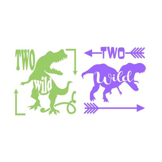 Download Dinosaur Dino Birthday Two Wild 2 Cuttable Design Svg Png Dxf Etsy