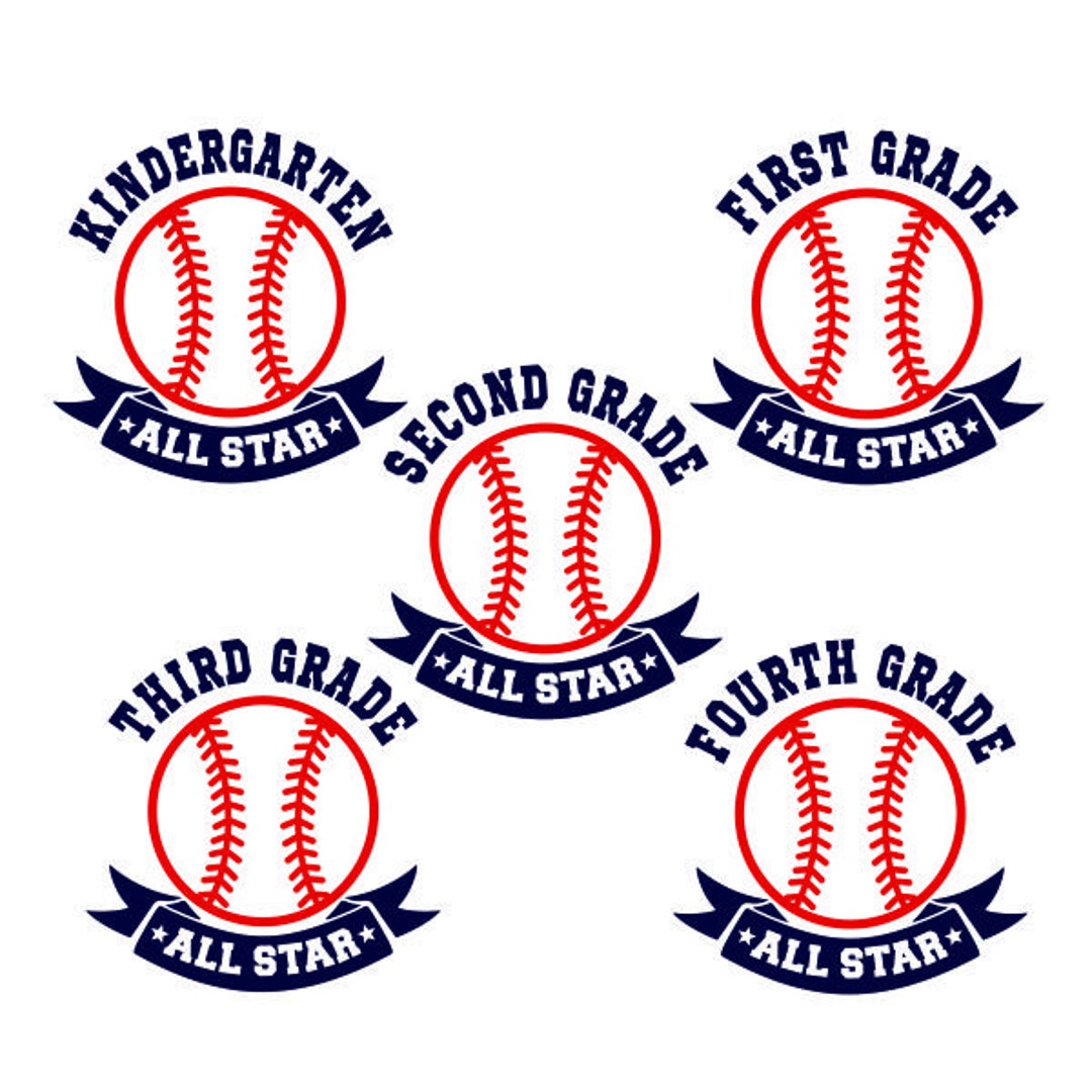 School Kindergarten First Second Third Fourth Grade Baseball All Star ...