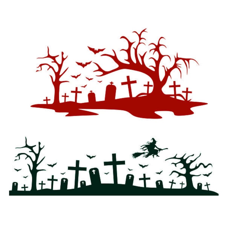 Download Halloween Graveyard Scary Cuttable SVG PNG DXF & eps ...