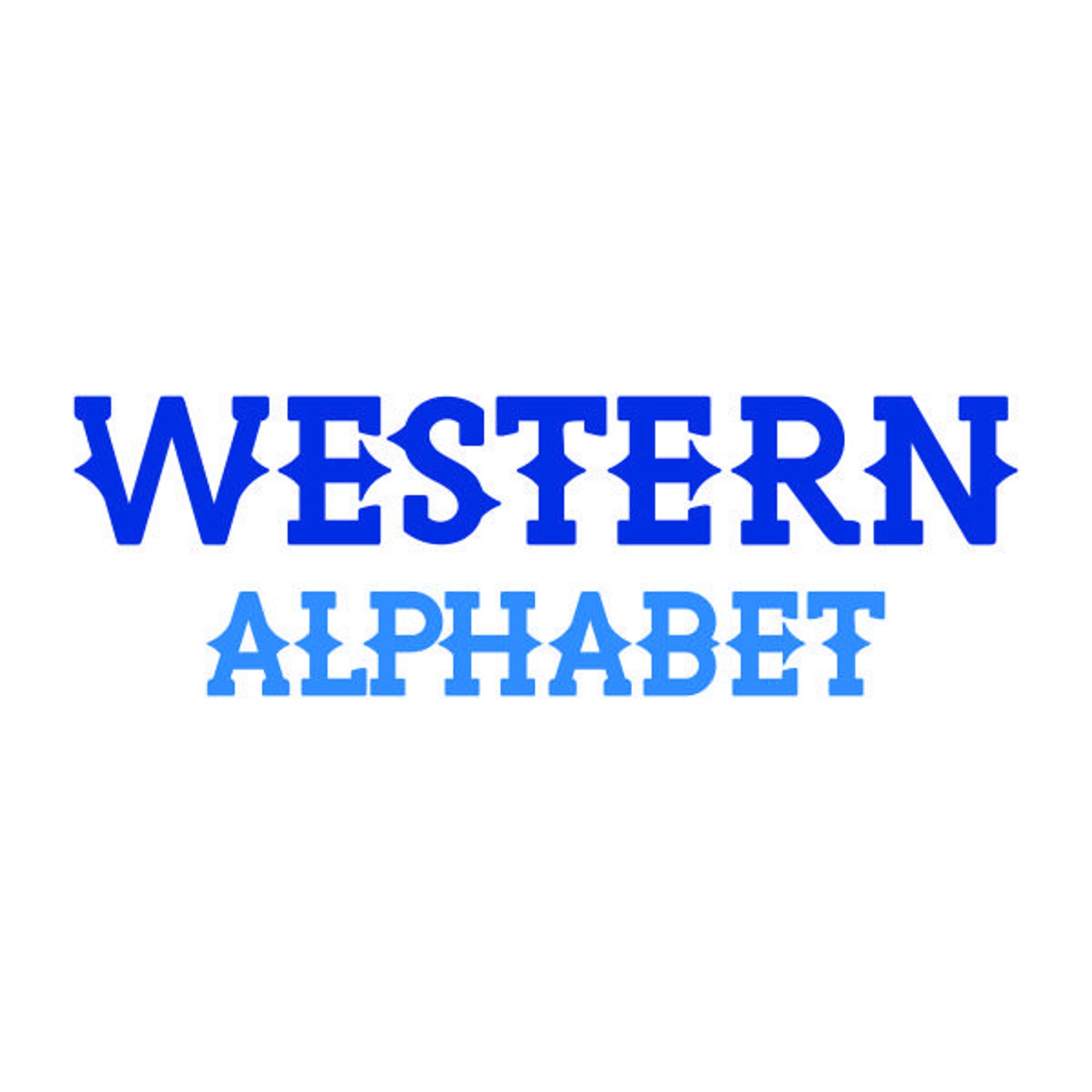 Western Monogram Font Cuttable Design SVG PNG DXF & eps | Etsy