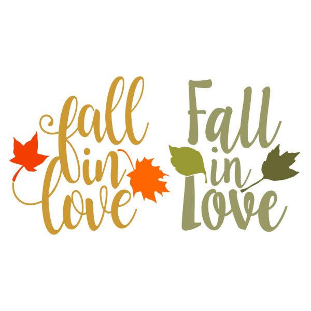 Fall in Love Cuttable Design Pack SVG PNG DXF & Eps Designs - Etsy