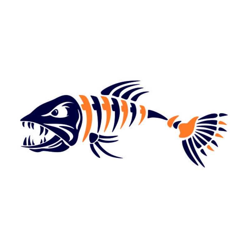 Download Fishing Skeleton Fish Cuttable Design SVG PNG DXF & eps | Etsy