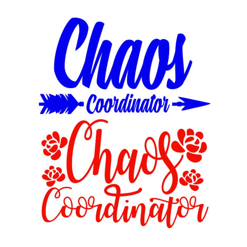 Chaos Coordinator Kids Parents School Cuttable Design SVG PNG | Etsy