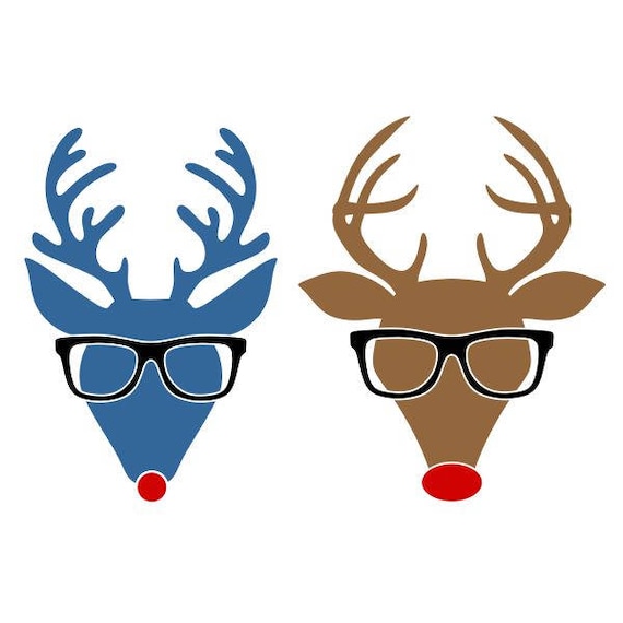 Reindeer Deer Hip Sunglasses Christmas Cuttable Design SVG PNG | Etsy
