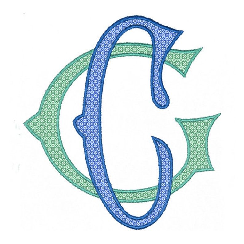 Raven Interlocking Applique Monogram Embroidery Font Alphabet Etsy