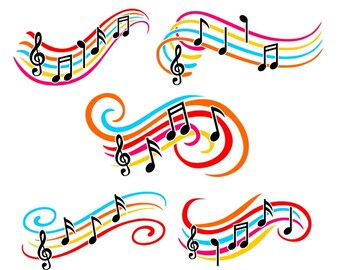 Download Music Guitar Notes Design SVG PNG DXF & eps Designs Cameo File