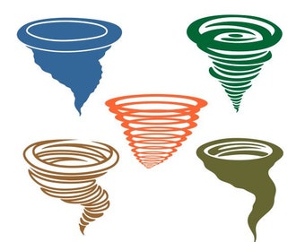 Tornado Hurricane Cuttable Design SVG PNG DXF & eps Designs Cameo File Silhouette