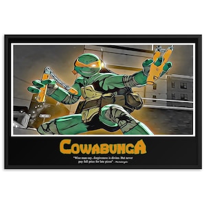 Michelangelo TMNT &quot;Cowabunga&quot; poster