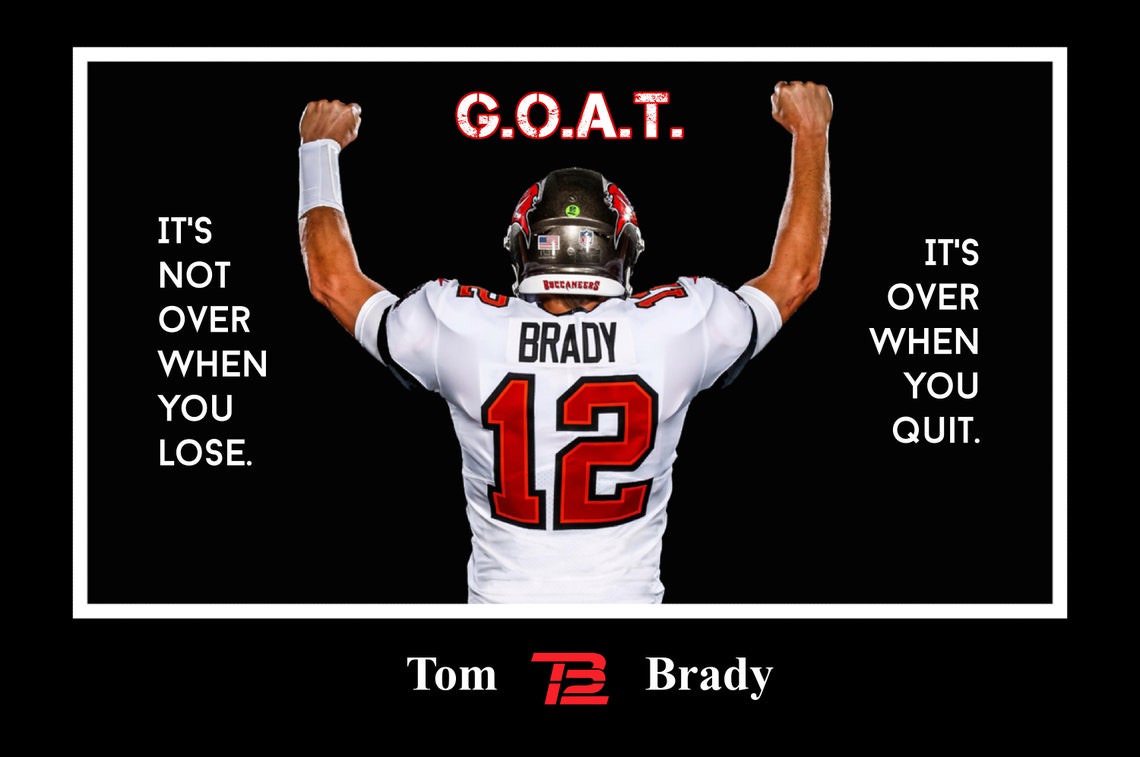 Tom Brady GOAT Poster | Etsy