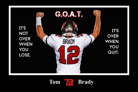 Digital Download Tom Brady GOAT Poster - Etsy