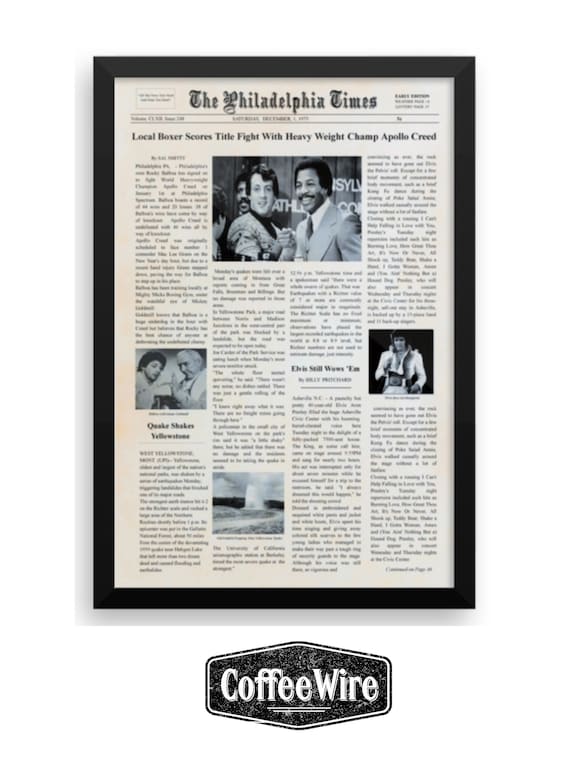 11x17 Rocky Movie Newspaper Poster - Etsy
