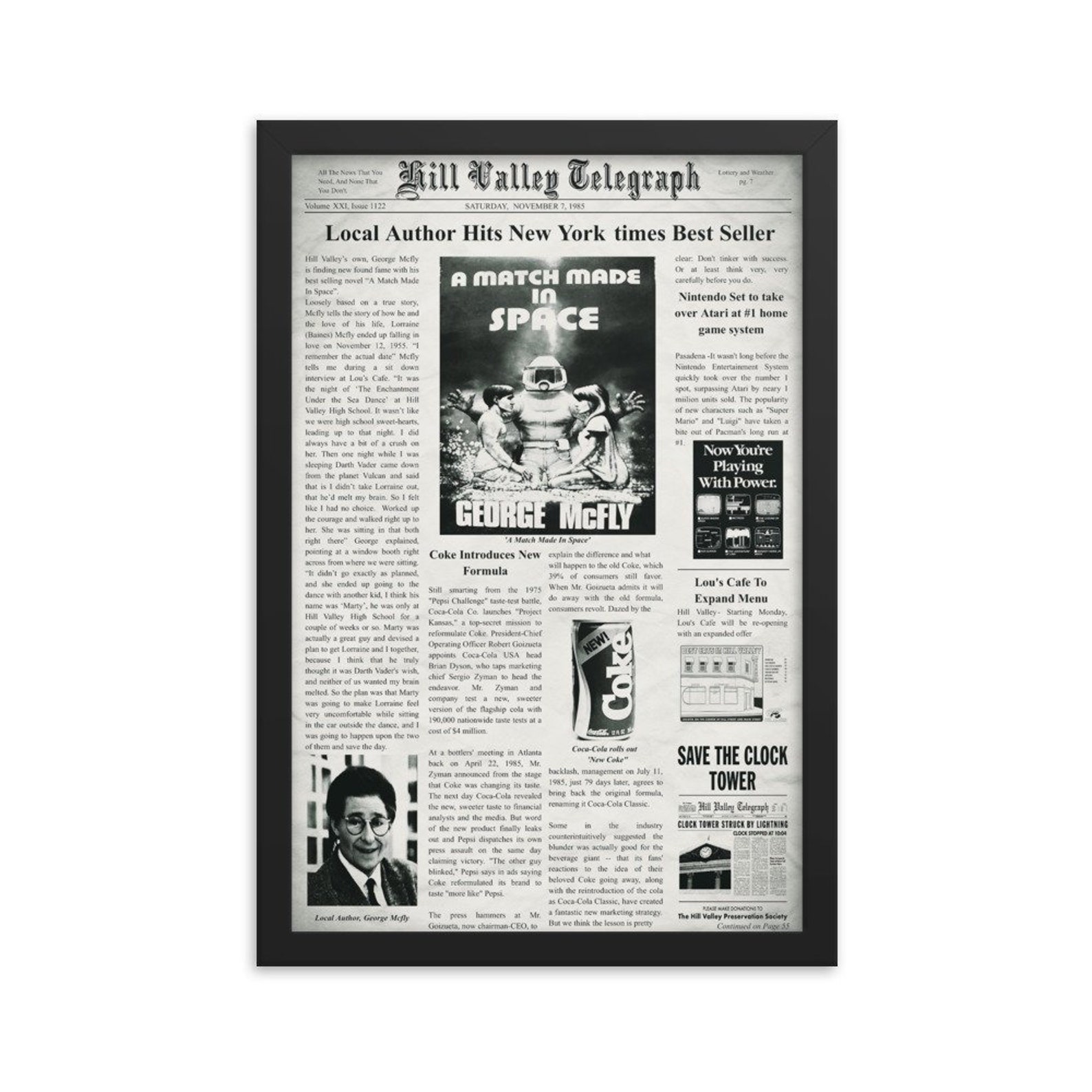 Back to the Future Movie Newspaper Poster 11x17 Print 2 | Etsy