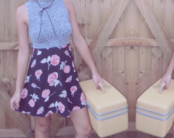Vintage floral mini skirt