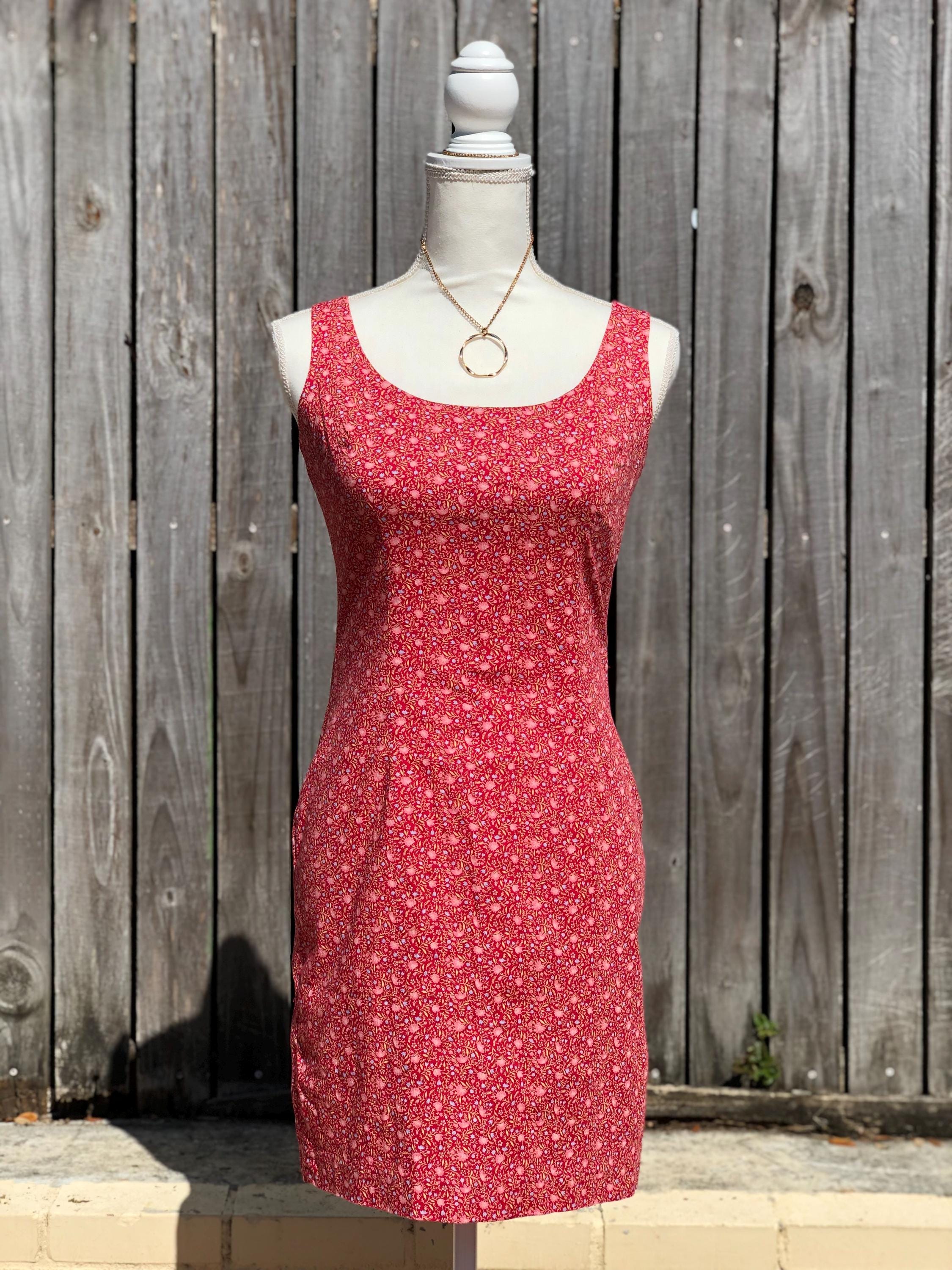 slim fit dress slacks 90s Blue and Pink Ditzy Floral Purple Dress with Panels  Proud Mary Fashion