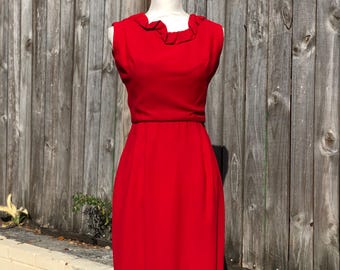 Vintage 1960’s Red Cocktail Dress