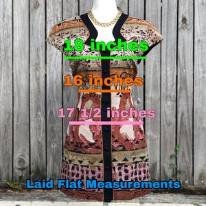 Vintage 90's Ann Tobias Abstract Print Dress image 8