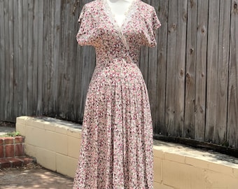 Vintage 90’s All That Jazz Floral Cottagecore Dress