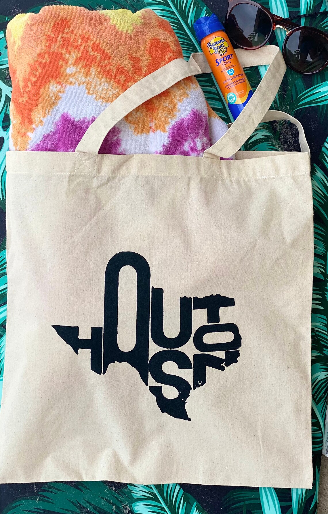 Houston Canvas Tote Bag Grocery Bag Beach Bag Etsy
