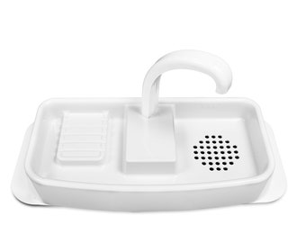 Sink Twice &quot;Adaptable version&quot; water and space saving toilet top sink that uses clean water for handwashing and soapy water for flushing