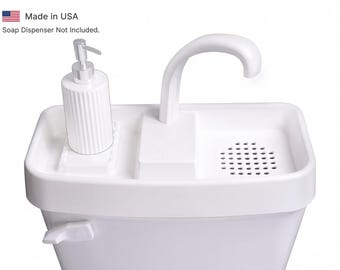Sink Twice Toilet Sink for tanks 15.5" - 16.8" wide measured with lid off