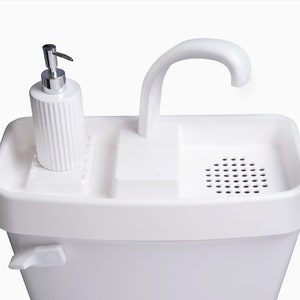 Sink Twice Toilet Sink for tanks 15.5" - 16.8" wide measured with lid off