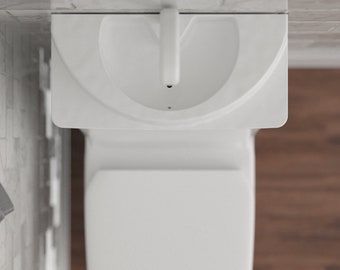 Sink Bigger Toilet Tank Lid: Water & Space Saving Rectangular Sink (18-20&quot;)