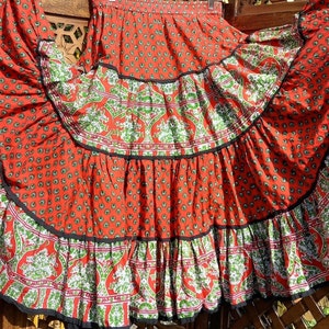 Vintage Provençal skirt Provence skirt full circle skirt Ethnic skirt of Provence French Provencal skirt