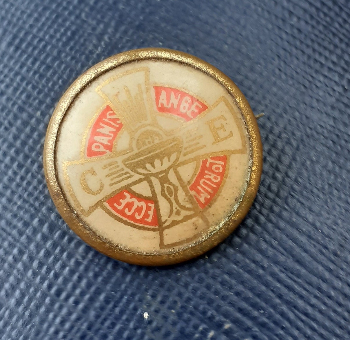 Ancienne Broche Religieuse Calice Sacré Antiquité Religieuse Française