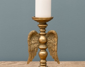 Ex Voto Candelabre Angel Wings Bougeoir Ailes d'Ange Angel wings candle holder Bougeoir ange doré Golden angel candle holder