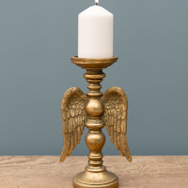 Ex Voto Candelabre Angel Wings Bougeoir Ailes d'Ange Angel wings candle holder Bougeoir ange doré Golden angel candle holder