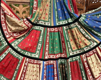 Authentic SOULEIADO skirt Provençal skirt signed Souleiado Full Circle Skirt Provencal skirt French provencal skirt Souleiado