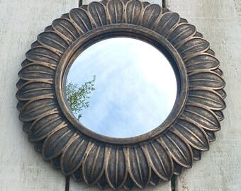LIVRAISON OFFERTE / FIN de stock Miroir convexe Miroir œil de sorcière Miroir 18cm verre convexe Mirroir Soleil Bullseye Mirror