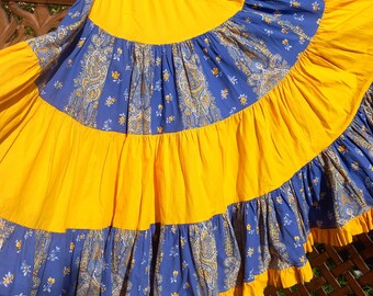 Extra full circle skirt Provencal skirt Ethnic skirt of Provence Provencal skirt High amplitude Skirt French vintage skirt Jupe de Provence