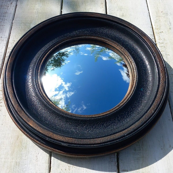 Prix Soldé Fin de Stock / Miroir convexe Miroir de sorcière style Napoléon III Miroir avec verre convexe Miroir sillon bullseye mirror